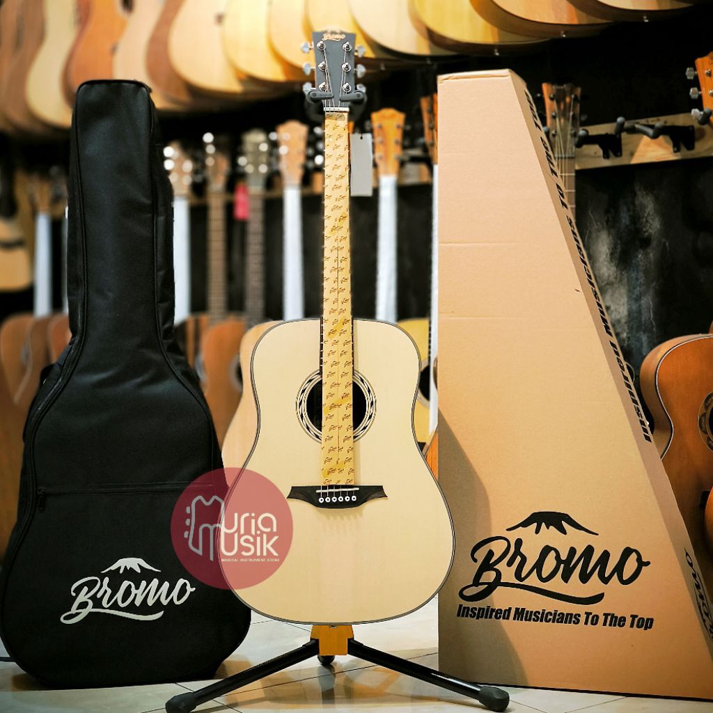 Gitar BROMO BAB1 Akustik elektrik Tuner Fishman Transkustik BAB1-TA DOUBLE OS1