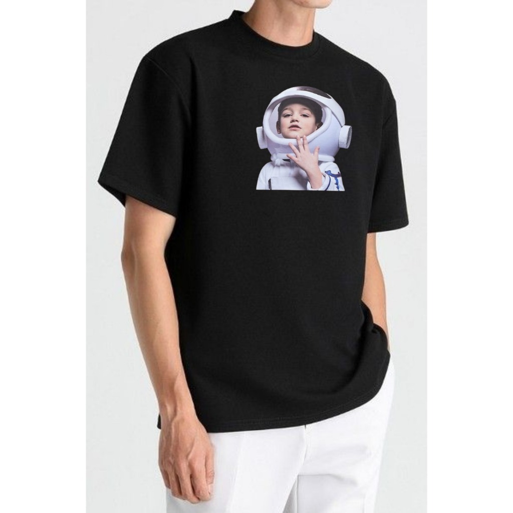 [ ADLV ] Kaos Oversized Basic Korean Pria Wanita / Baju motif Sablon Baby Astronot Premium