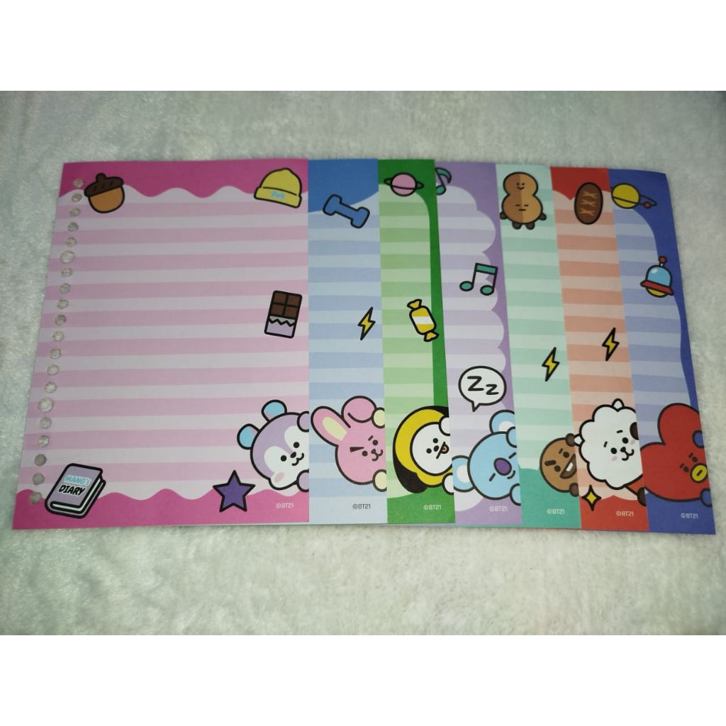 (Harga Perlembar) Isi Binder Harvest A5 Series BT21