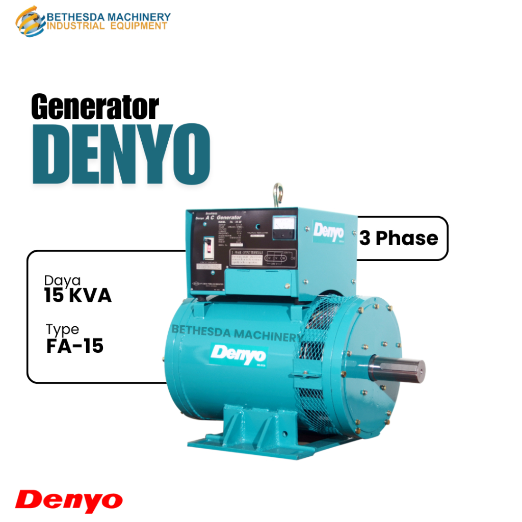 Alternator / Generator Denyo 3 Phase 15 Kva 3 Phase ( 380 V ) FA-15DF