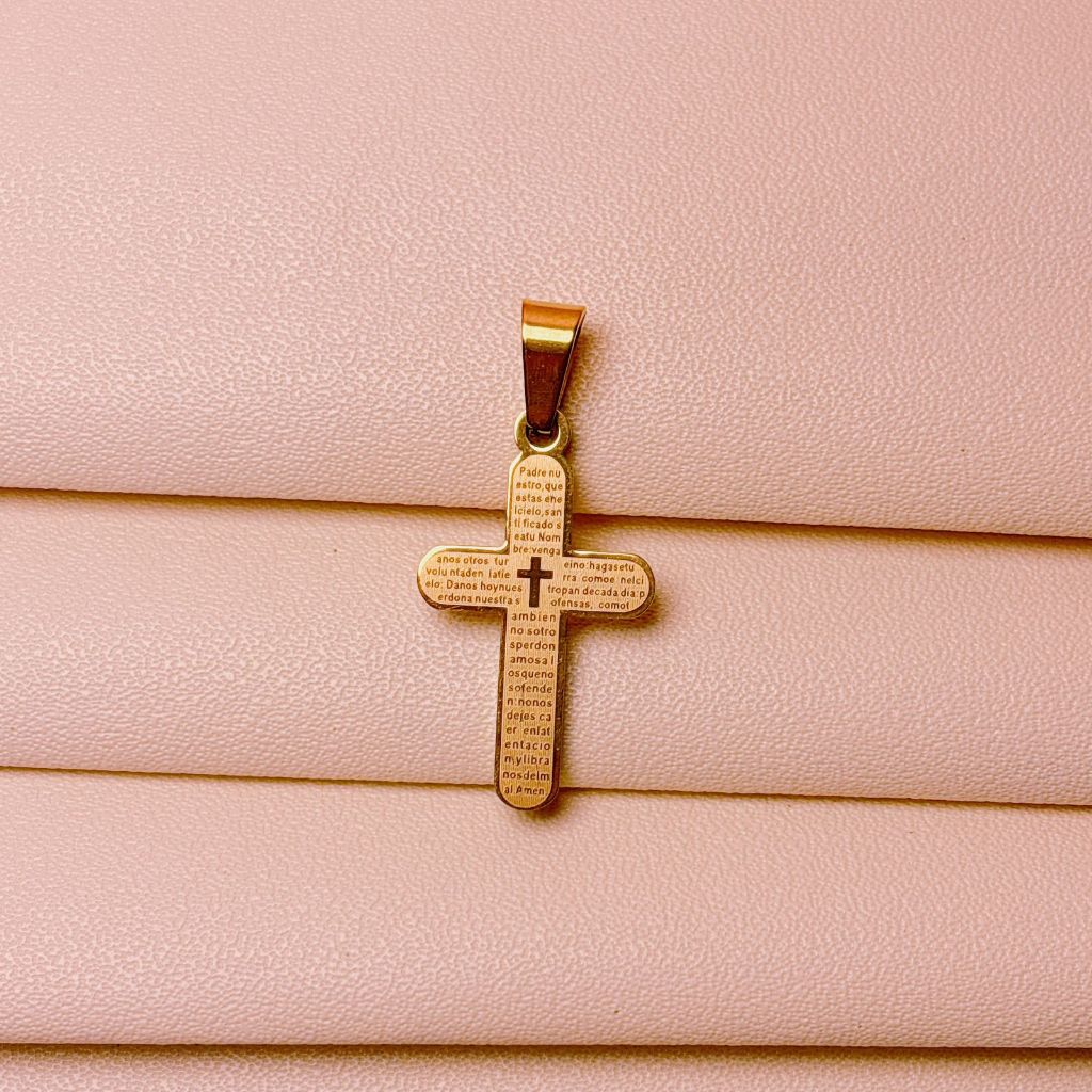 Xuping Liontin Salib Wanita Lapis Emas Premium