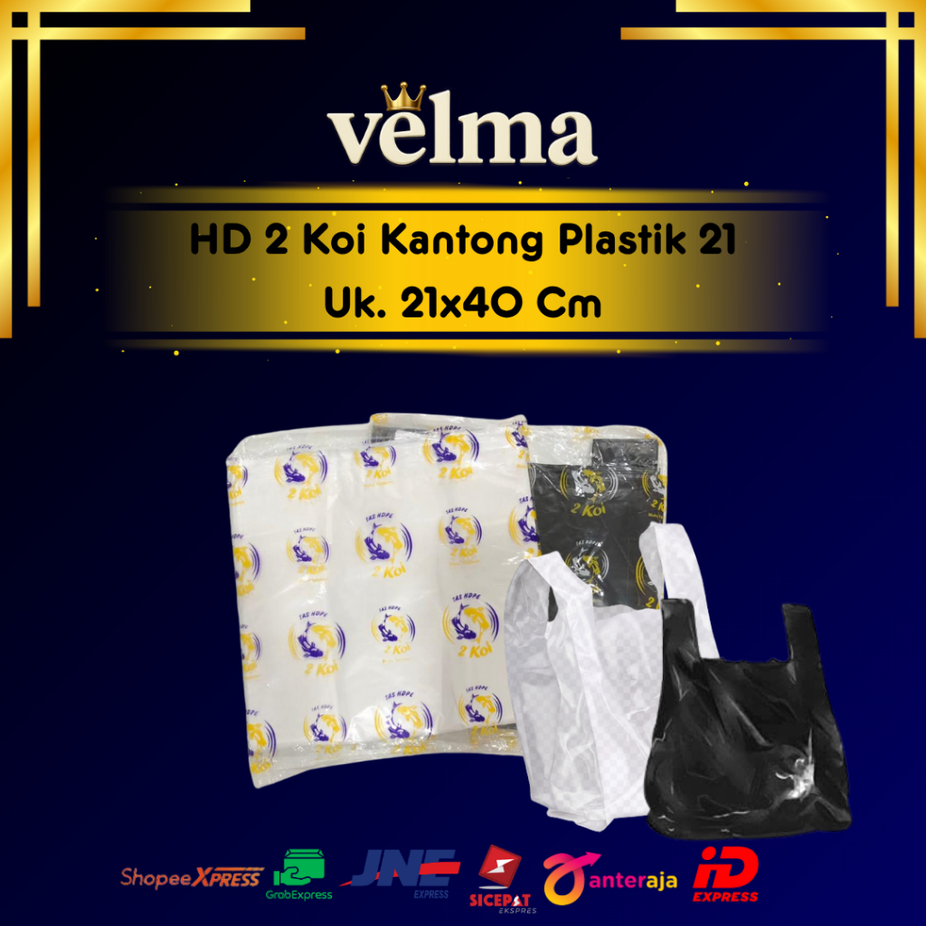 HD 2 Koi Kantong Plastik 21 Uk.21x40 Cm