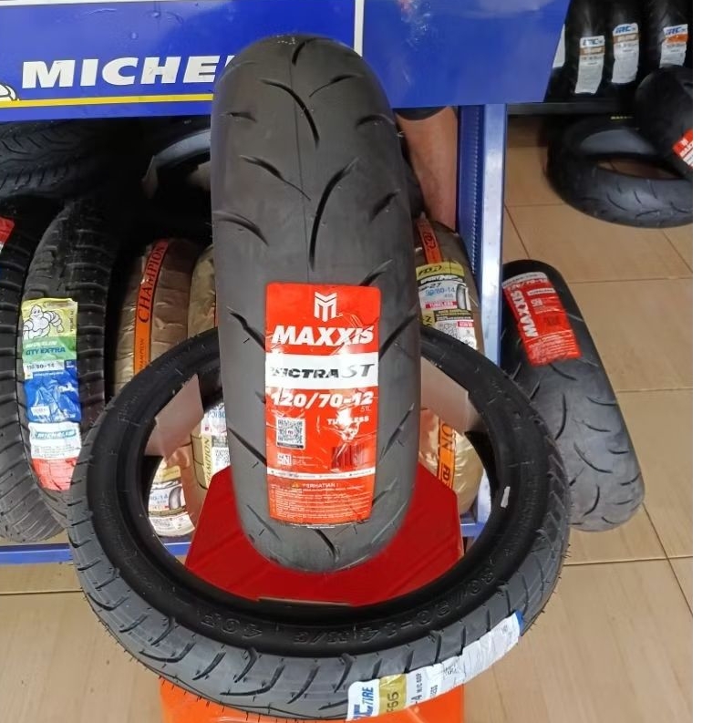 maxxis victra 120/70-12 tubbles