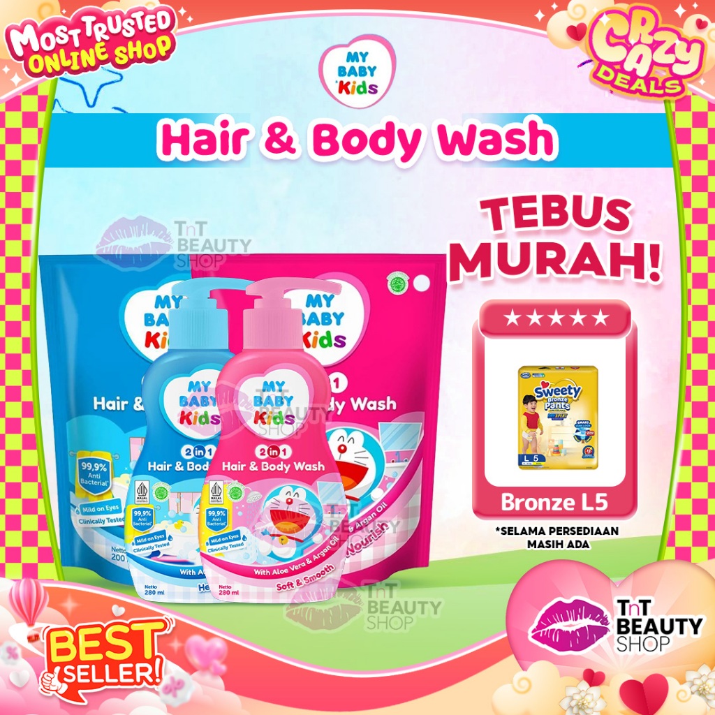 MY BABY Hair & Body Wash Series Sabun Bayi & Shampo 2in1 - TnT Beauty Shop