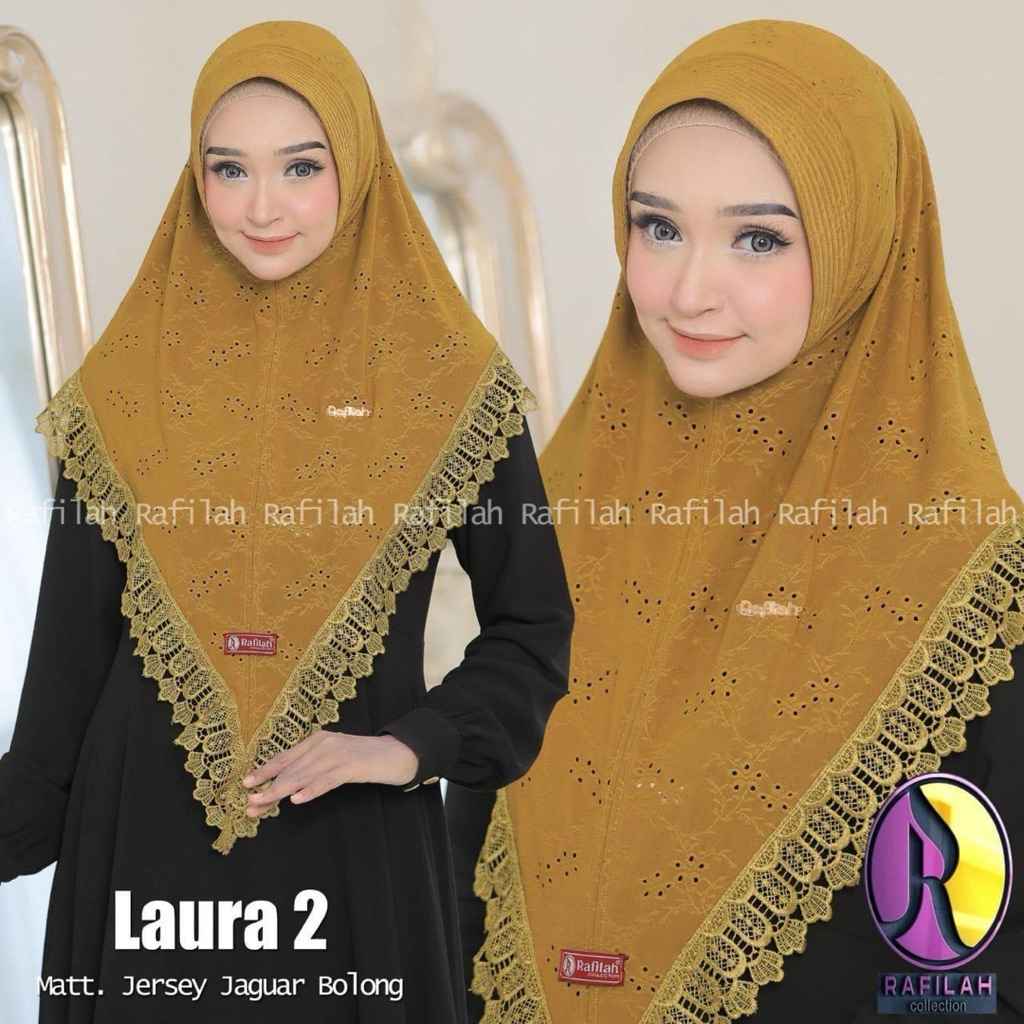 Hijab instan Laura renda Ori Rafilah