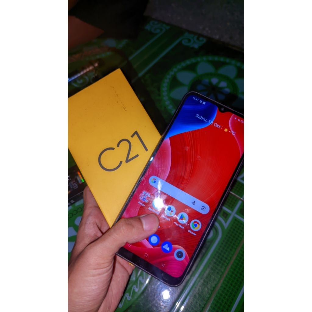 HP SECOND REALME C21 RAM 4/64 KONDISI MULUS NO MINUS  KELENGKAPAN LENGKAP