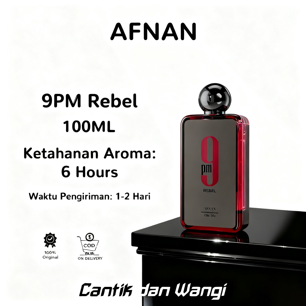 Afnan 9PM Rebel EDP Parfum / Afnan 9PM Rebel Unisex Eau De Parfum 100ml