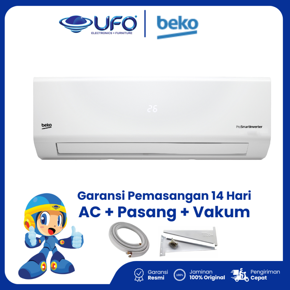 Beko AC 1 PK Split Pro Smart Inverter BSVOG090 Garansi Resmi