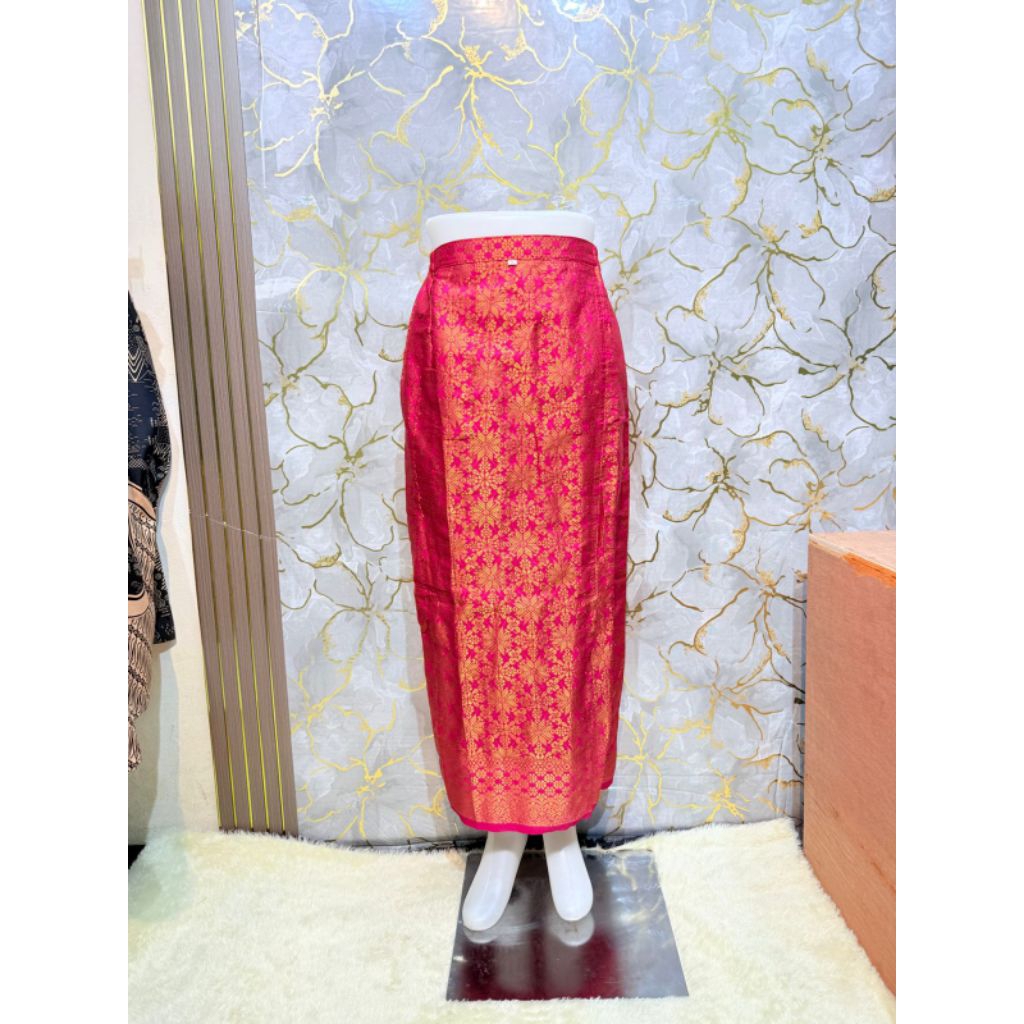 Rok Songket Span Belah Depan//Rok Songket Kebaya Wisuda//Songket Kebaya Pesta//Bawahan Kebaya Kondan