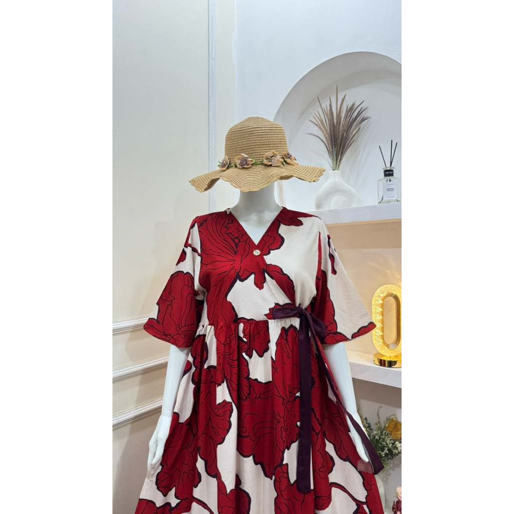 PAULA DRESS | Daster model kimono rayon premium mix rayon twill