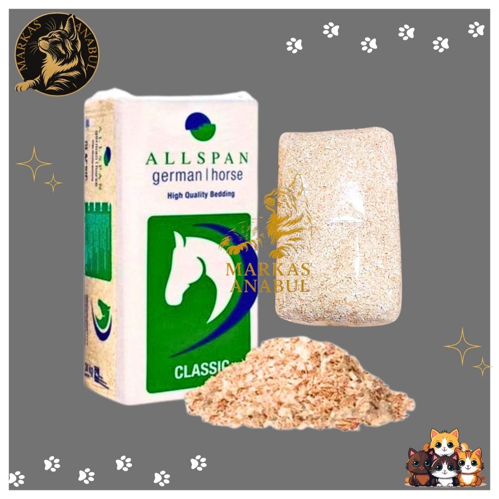GERMAN HORSE BEDDING SERBUK KAYU PREMIUM REPACK 1KG - Serbuk Kayu German Horse Repack 1kg