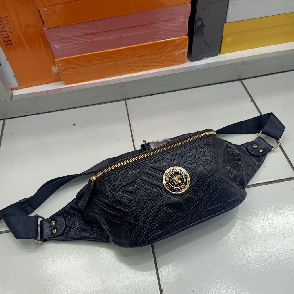 Waistbag Kulit Versace belt bag Tas pinggang kulit