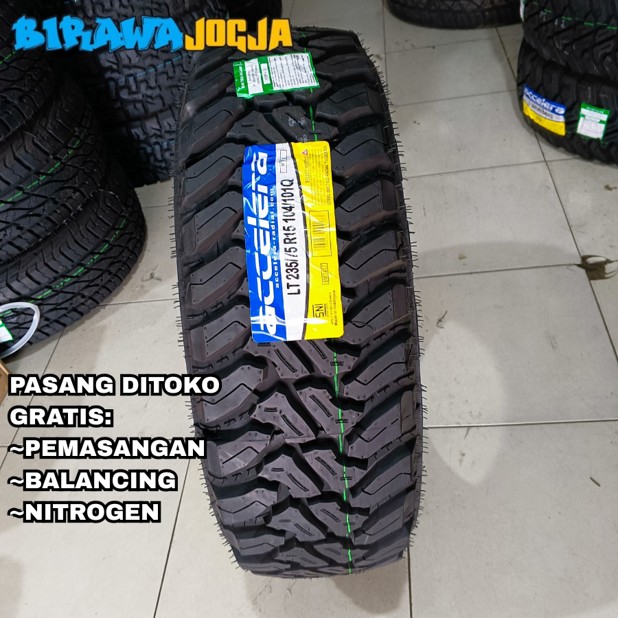 BAN MOBIL OFFROAD MT 235 75 R15 ACCELERA OMIKRON M T BAN RANGGA, ESCUDO, JIMNY, KATANA RING 15 MT