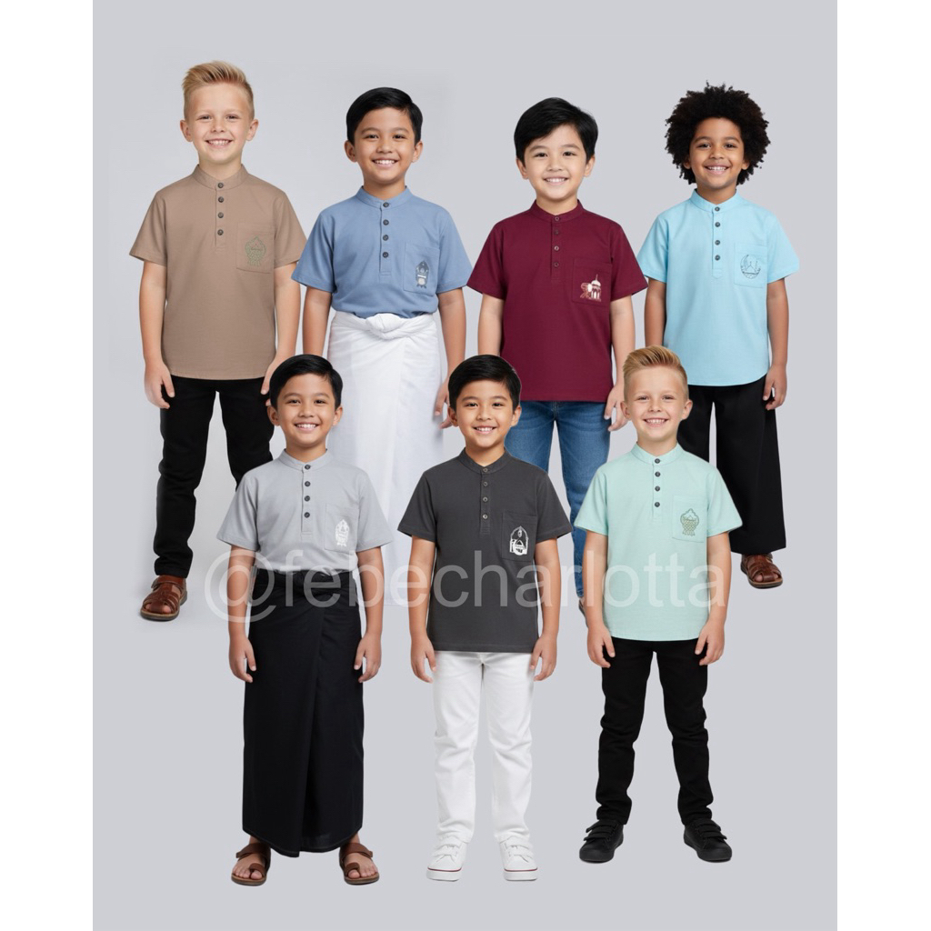 Kaos Kerah Koko Anak Laki Laki 4-12Tahun Ammigoz