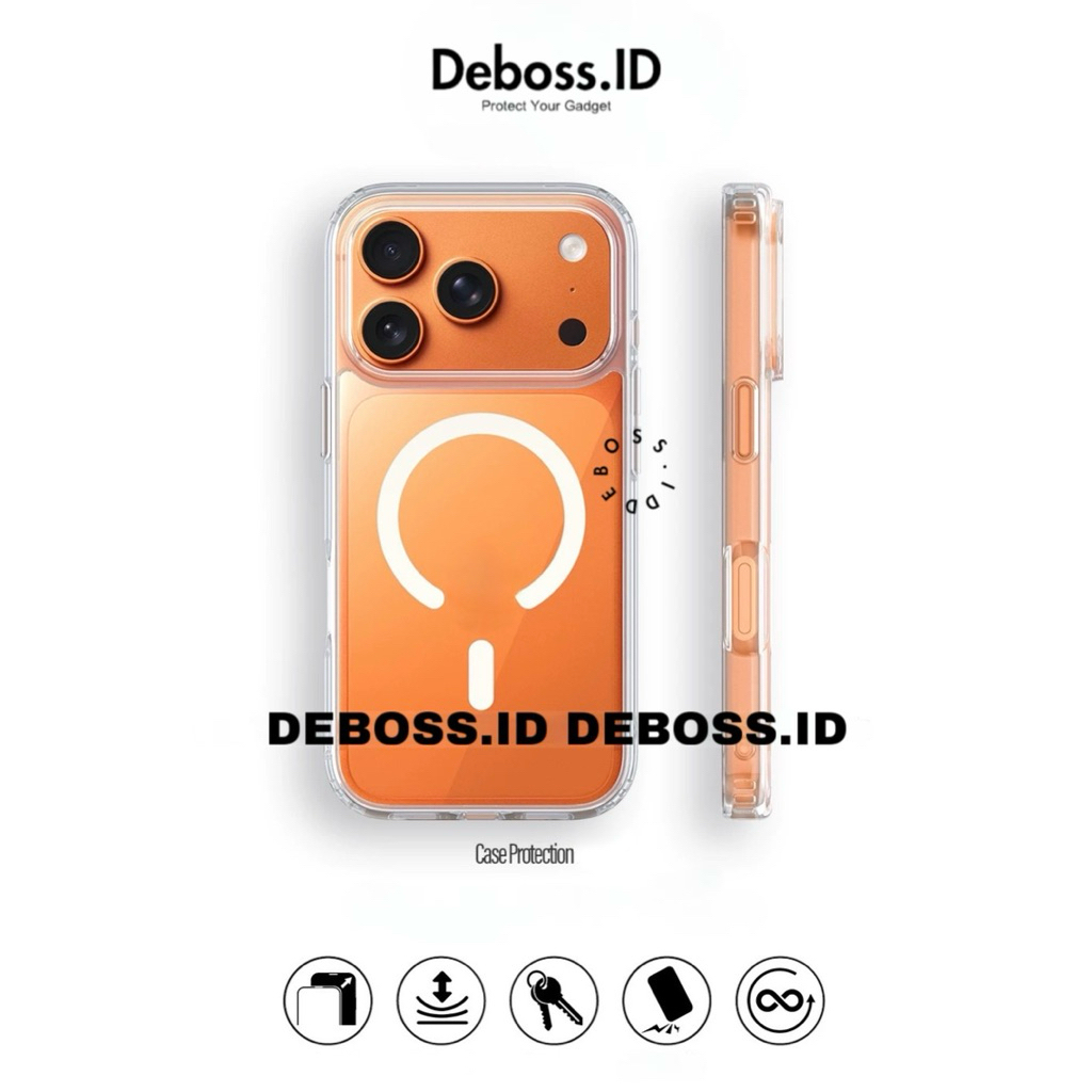 Volant Clear Magsafe Case for ip 17/17 air/17 Pro/17 ProMax Case Bening Anti kuning Casing