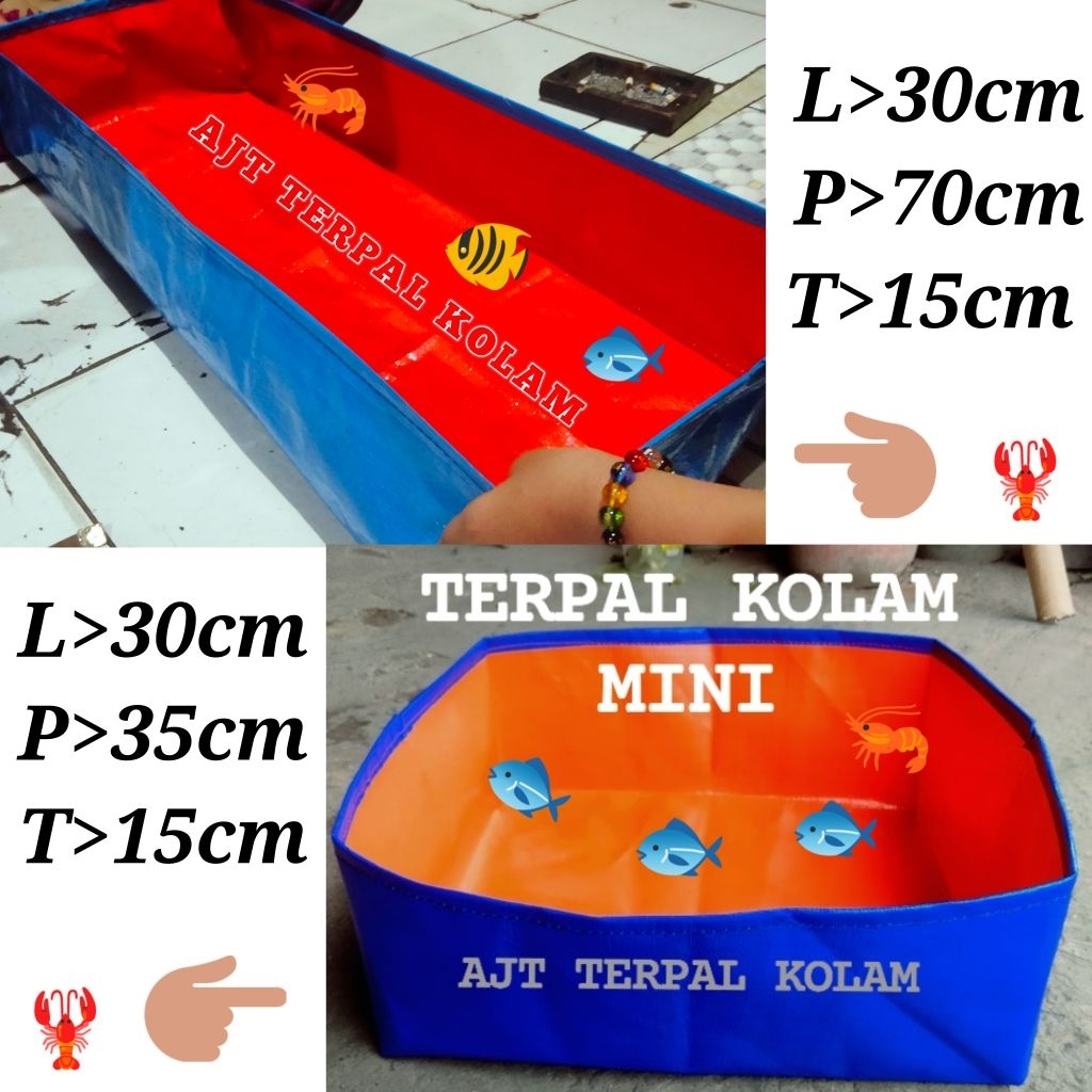 terpal kolam ikan kecil type A12 tebal
