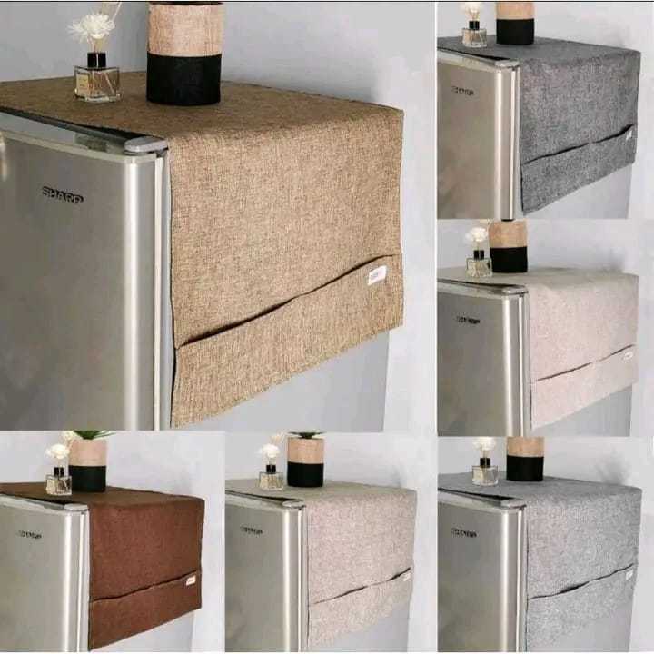 UTUP KULKAS DENIM POLOS /TUTUP KULKAS KAIN AESTHETIC / COVER KULKAS MINIMALIS / TAPLAK KULKAS / TAPL