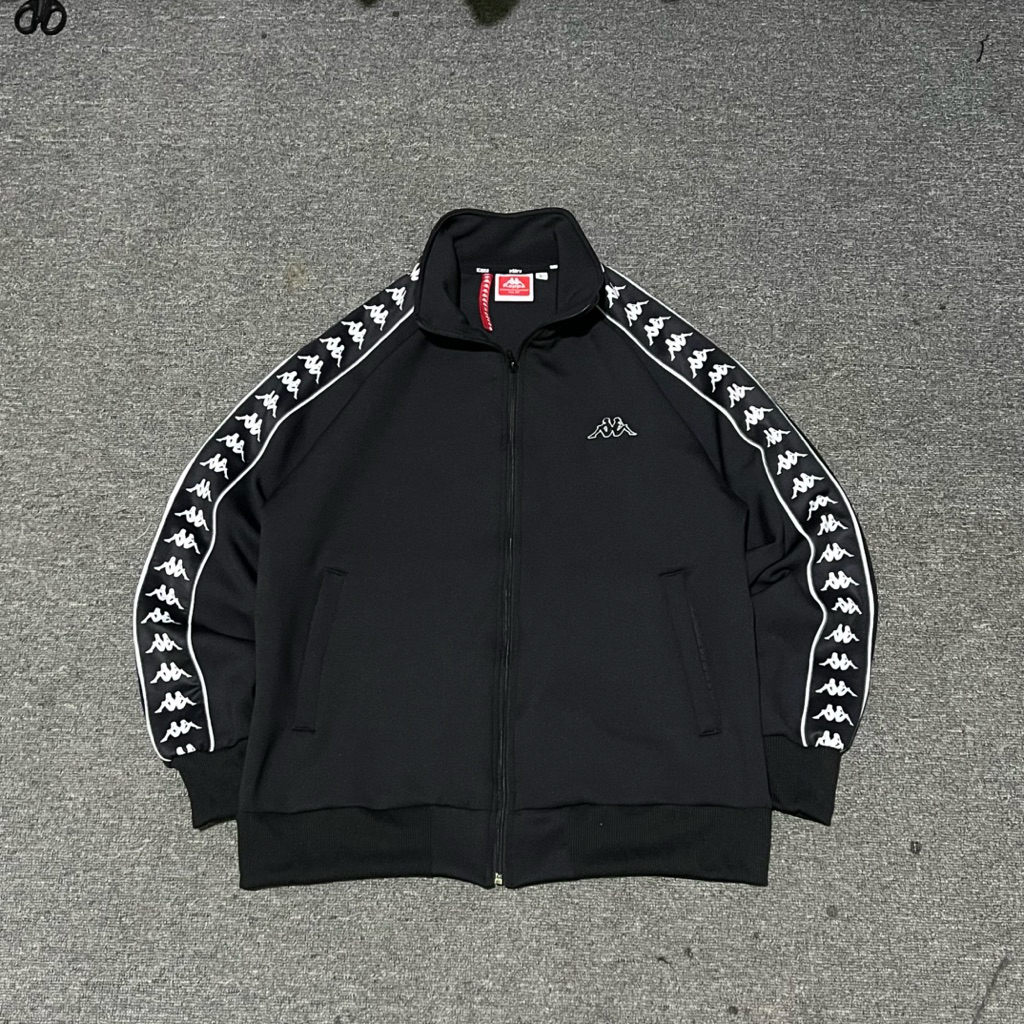Jaket Kappa Tracktop & Celana Trening Casual Full teg