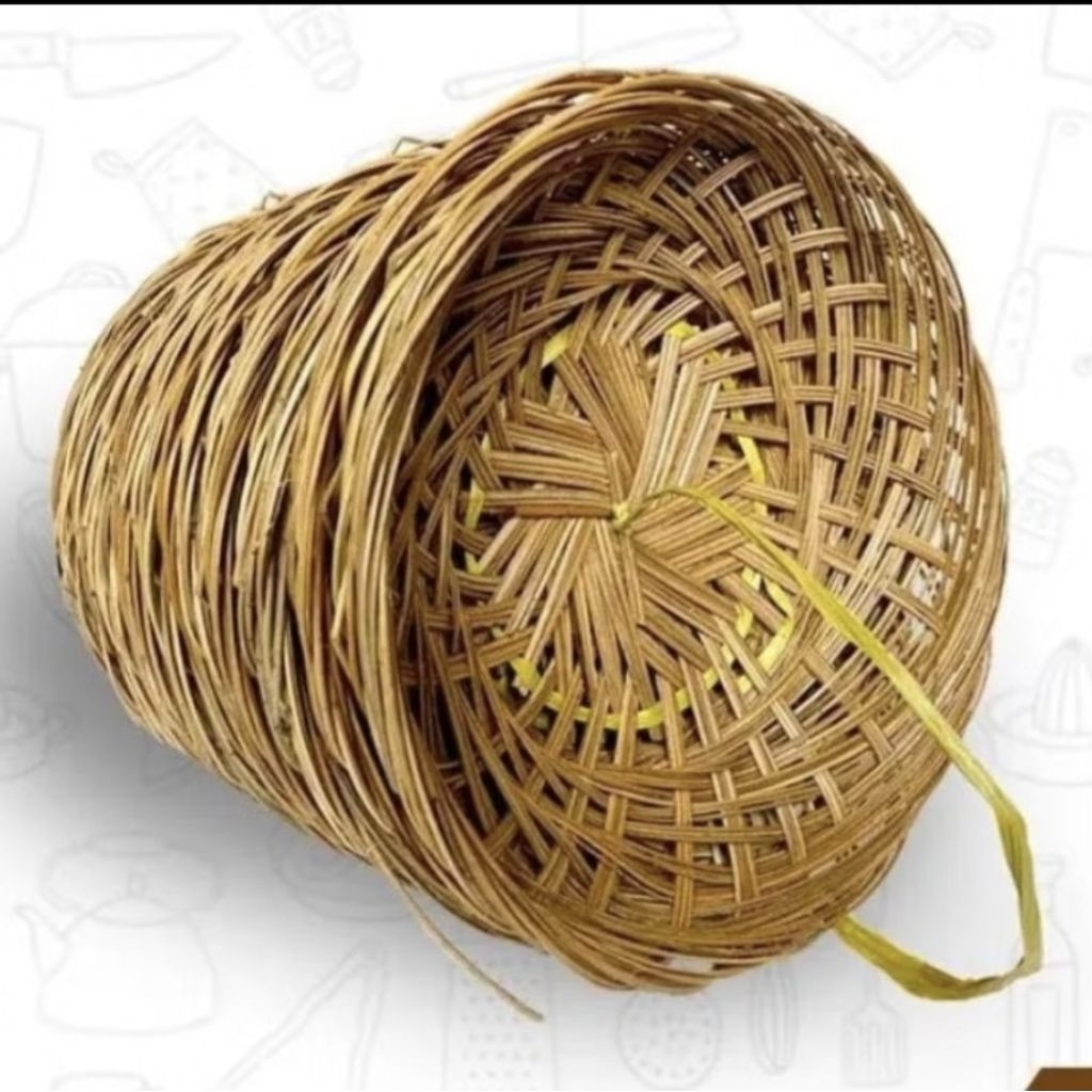 Piring Lidi anyaman paket grosir Piring Anyam lidi bulat Piring makan