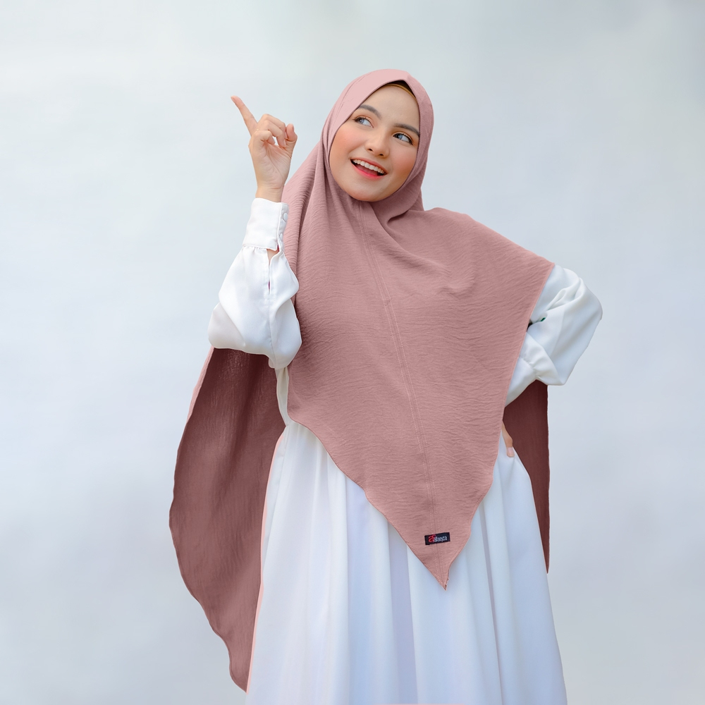 Hijab Khimar  Carla Crinkle airflow/ Khimar Syar`i Carla Hijab Khimar Bahan Cringkle Airflow/Kerudun