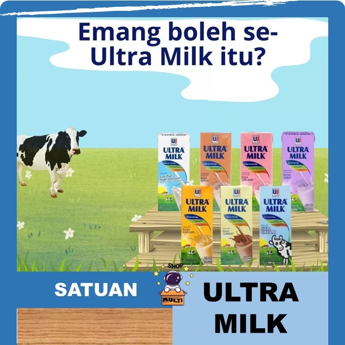 KARTONAN SUSU ULTRA MILK 125/200/250 ML UHT LOW FAT