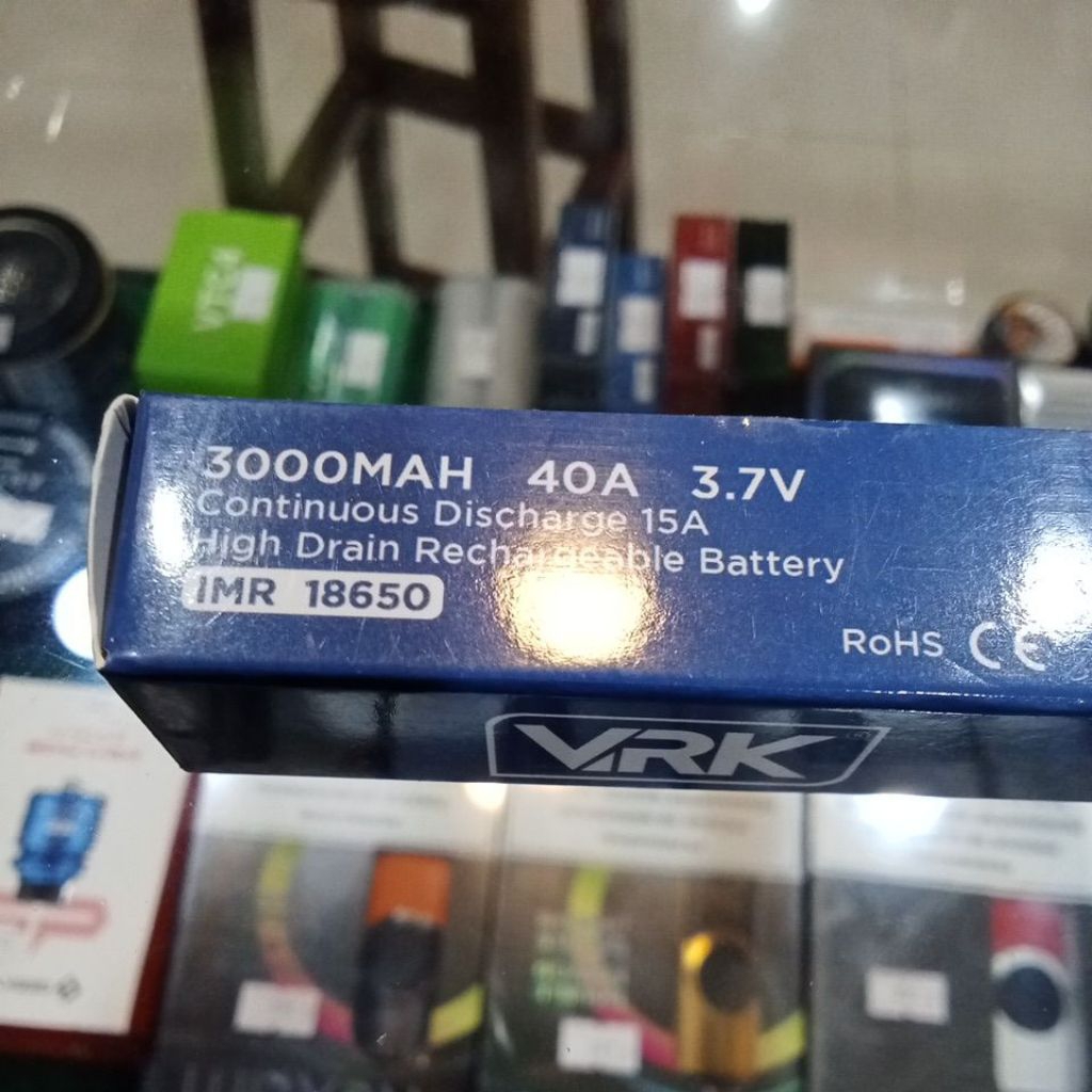 baterai vrk 18650 3000mah 40a