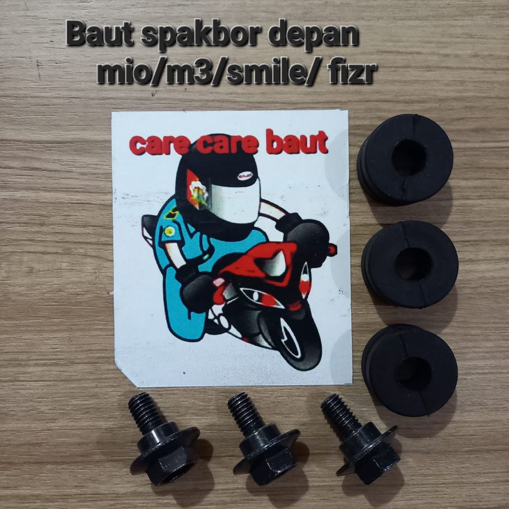 baut + karet spakbor depan mio sporty / smile /m3 /fizr