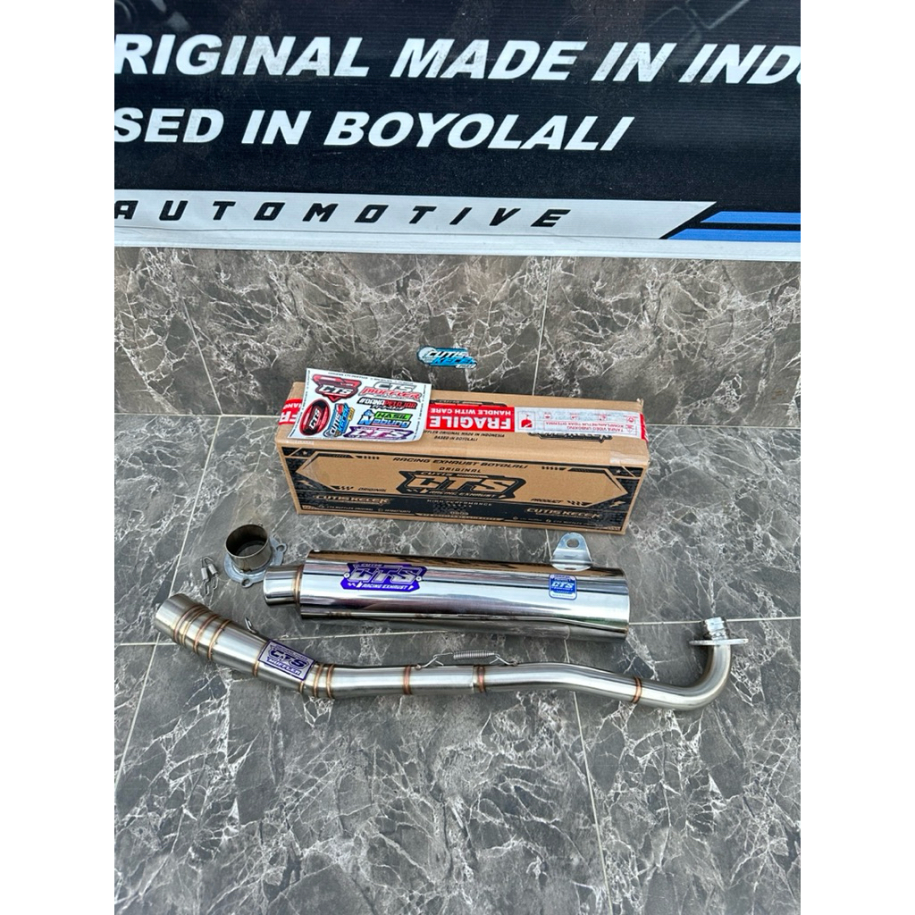 KNALPOT CTS CKD SUPRA STANDAR RACING BOBOKAN PNP SUPRA X 125 SATUSET TINGGAL PASANG