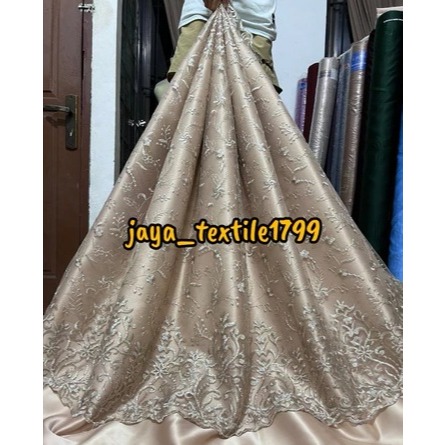 New Kain Bahan Tile Akar Mutiara Bordiran / Cocok buat gamis, tunik, dress, atasan, dll / kain tile