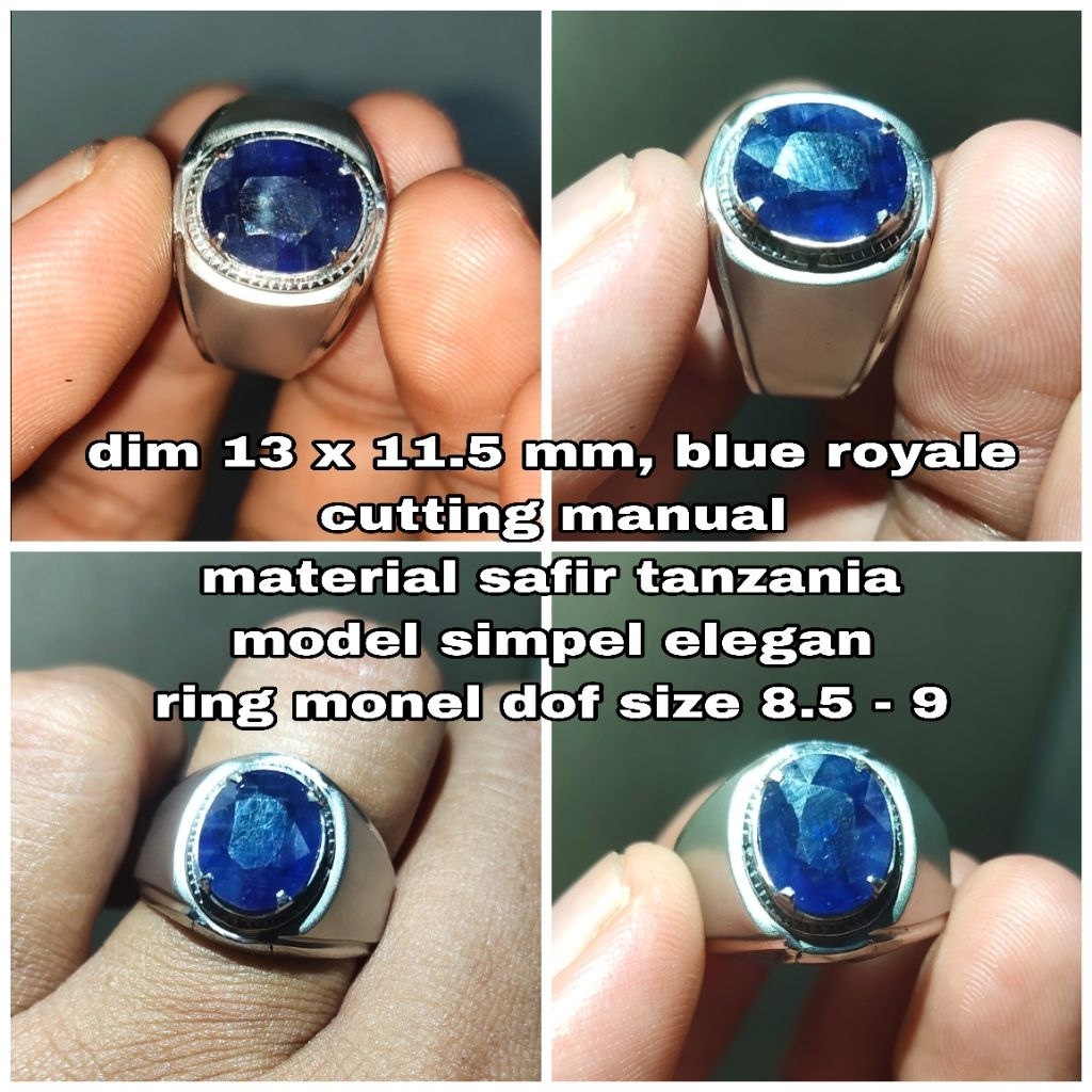 NATURAL BATU PERMATA BLUE SAFIR, BULMON DAN RED GARNET