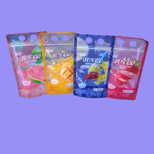 JUS GO - Jus Buah Kemasan Virall Rasa Buah Mix Fruit, Stroberi, Guava, Mangga