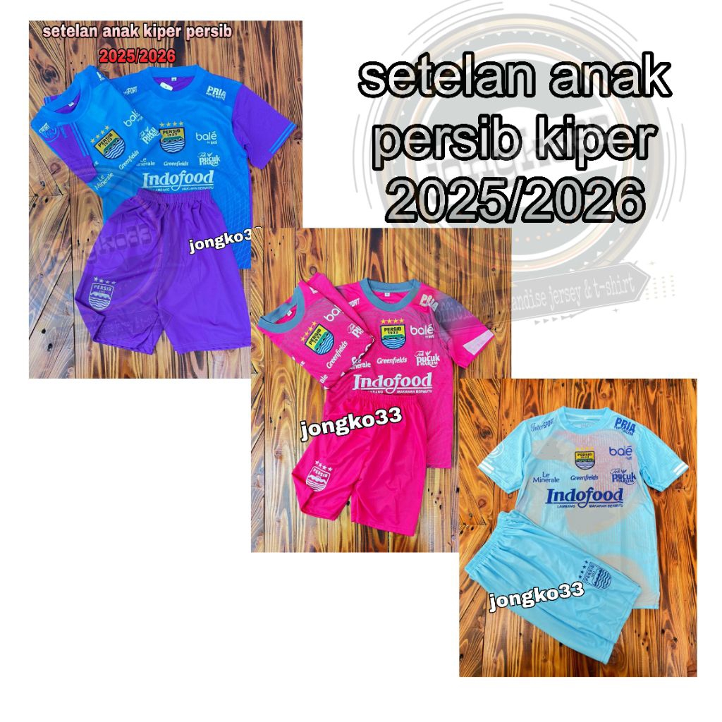 baju anak setelan kiper persib terbaru, setelan anak persib 25/26 kiper