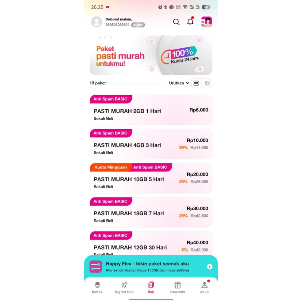 kartu perdana TRI Three SAKTI full bisa se Indonesia