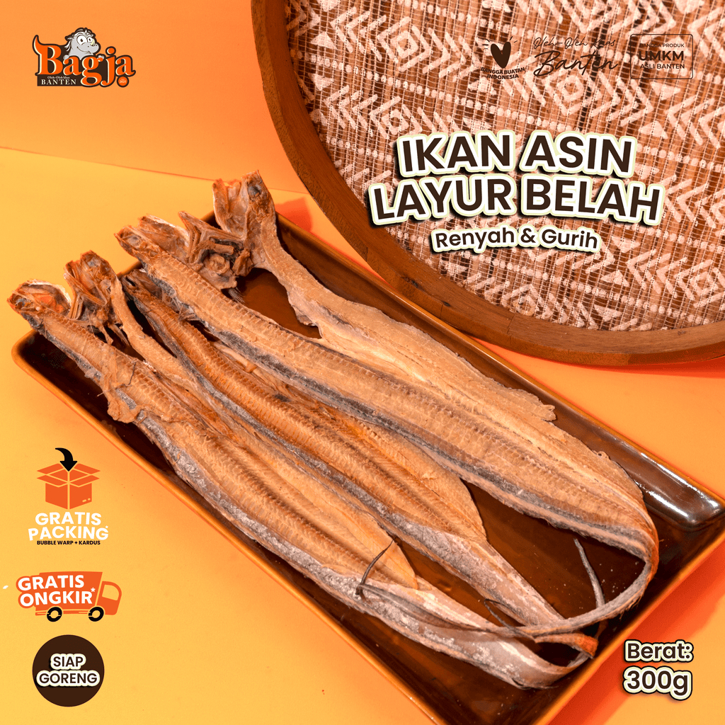 Ikan Asin Layur Premium Belah Ukuran Besar 300g