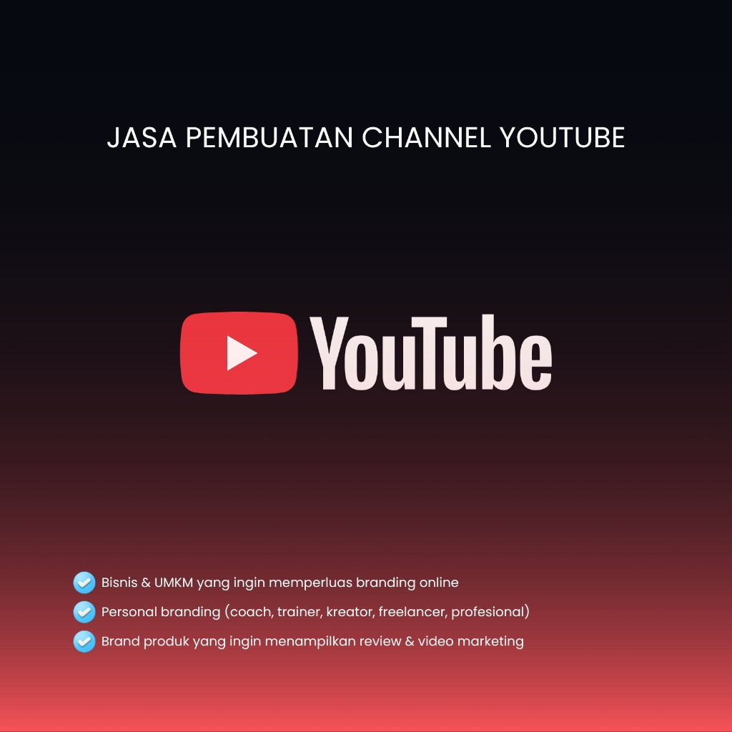 Jasa Pembuatan Channel Youtube