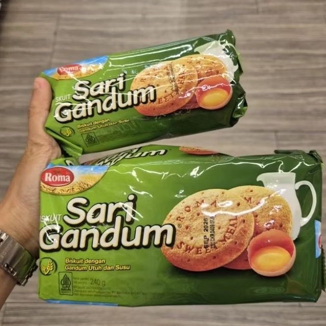 Roma Sari Gandum biskuit gandum utuh dan susu 149gr / 240gr