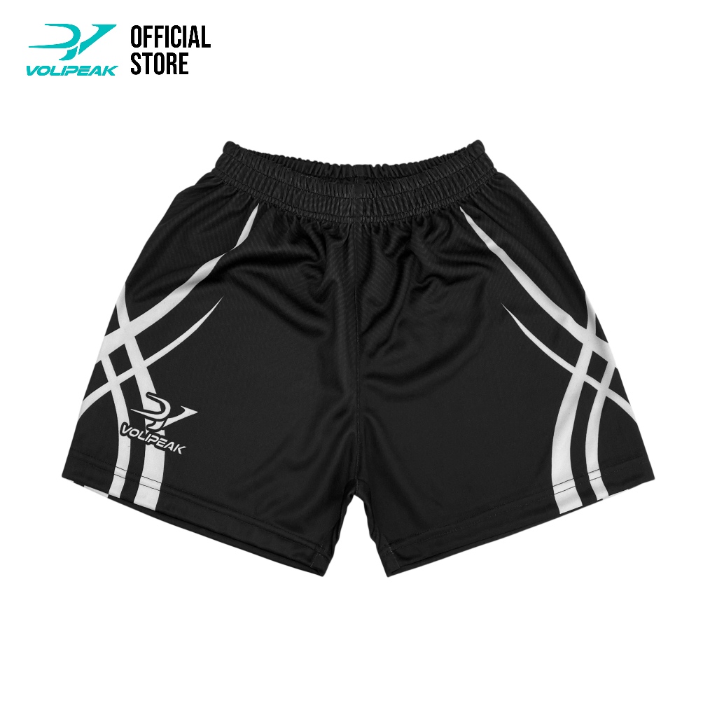 Volipeak Women's V-Basic Series - Celana Pendek Olah Raga Basic Voli Volleyball Wanita Hitam Polos F