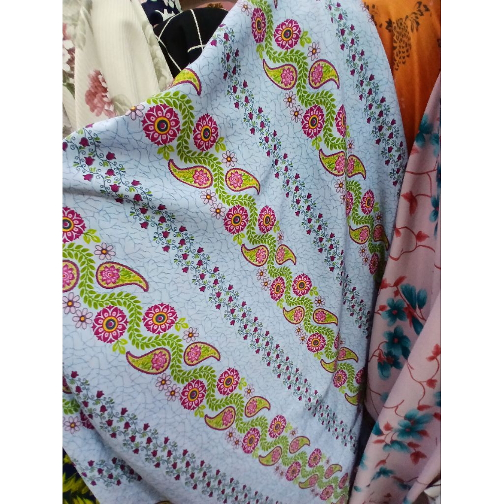 Kain/Bahan wolpis premium motif//Kain wolpeach premium meteran//Bahan wolfis motif meteran(WK18)