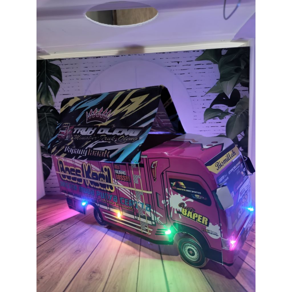 promo mainan edukasi miniatur truck oleng BOSS KECIL kayu terlaris termurah