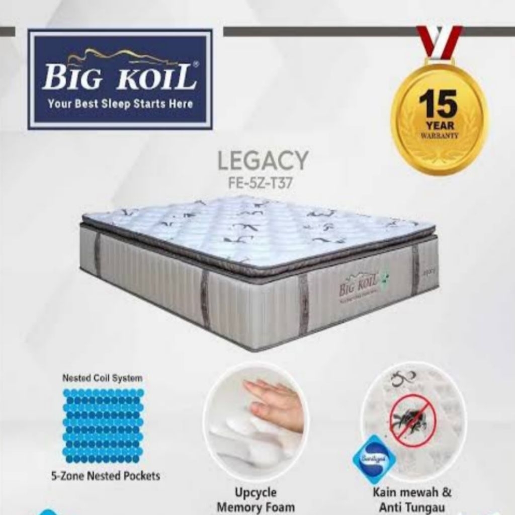 Mantras Springbed Bigland Big Koil Legacy Nyaman Lembut Bergaransi