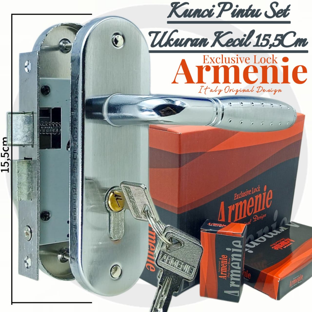 kunci pintu ukuran kecil Armenie gagang bulat/handle pintu 1 set