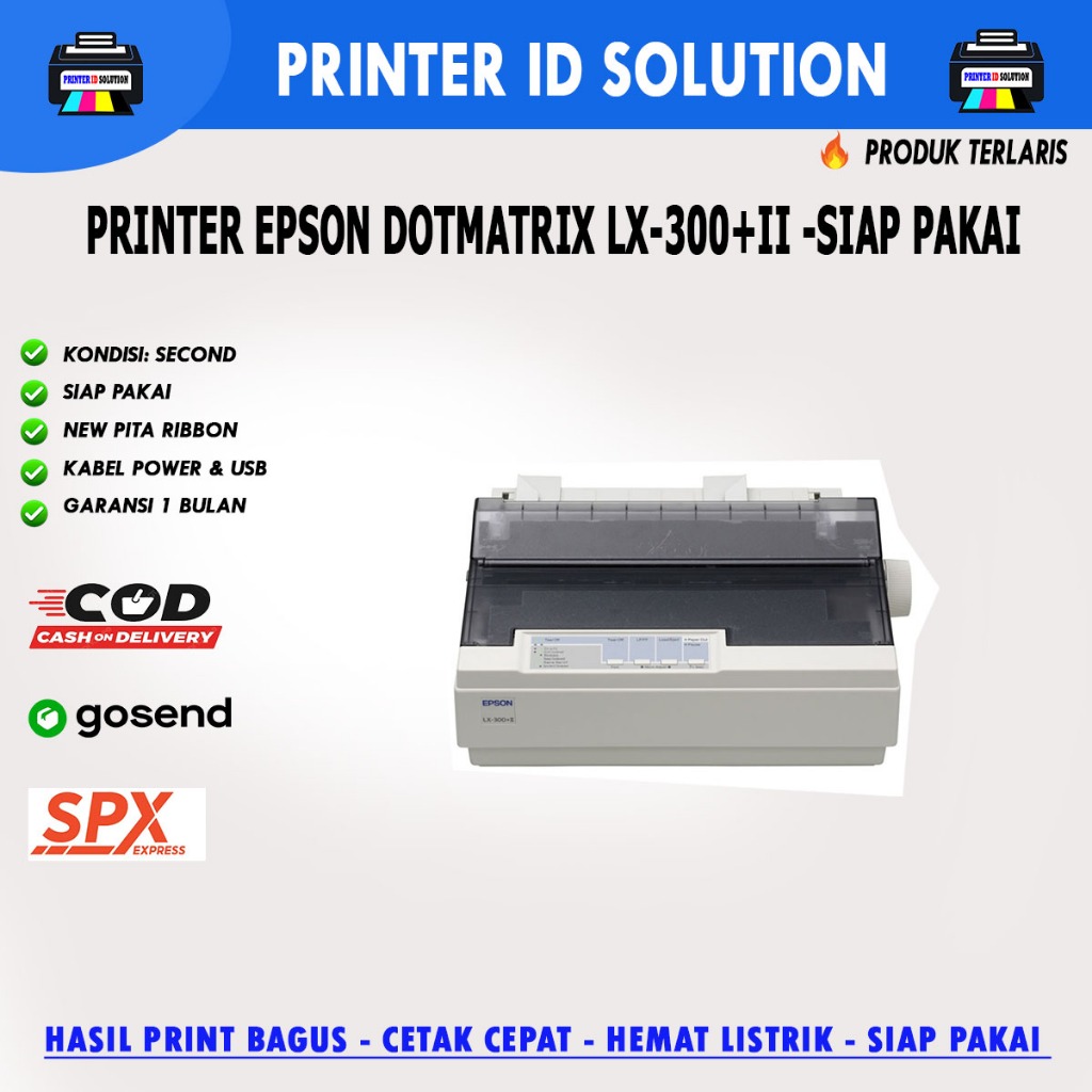 Printer dot Matrix EPSON LX300+II / LX-300+II