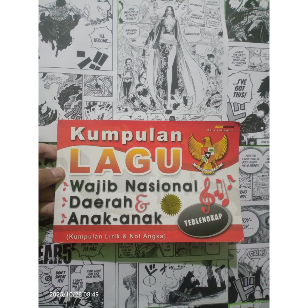 Buku Kumpulan Lagu Wajib Nasional, Daerah & Anak-anak (Kumpulan Lirik & Not Angka, Terlengkap)