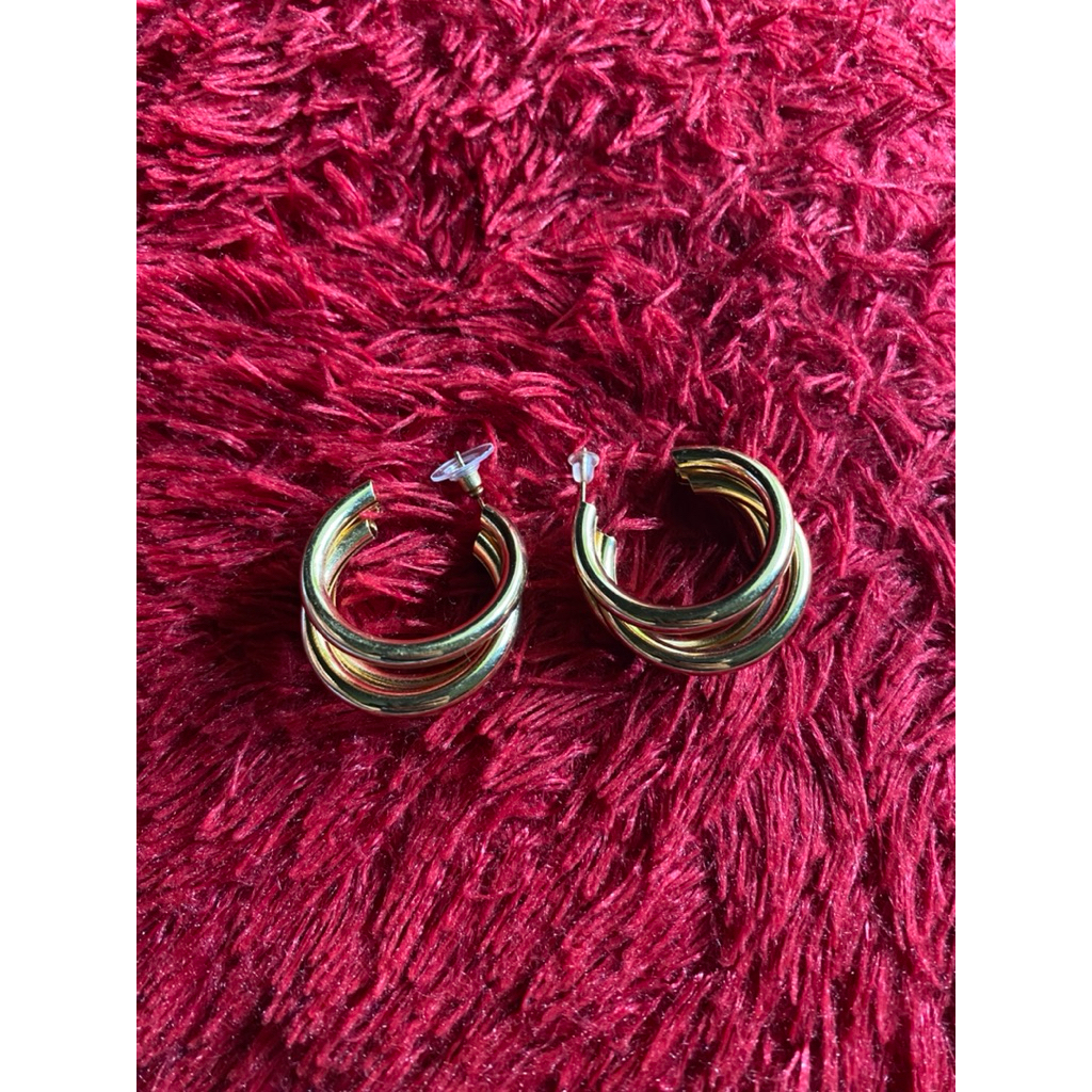 Preloved anting emas hijab titanium perhiasan