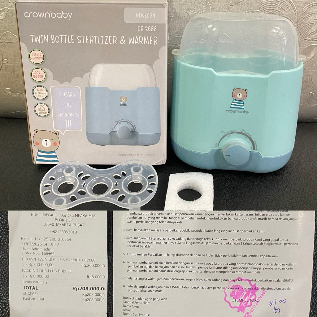 Sterilizer crown baby preloved