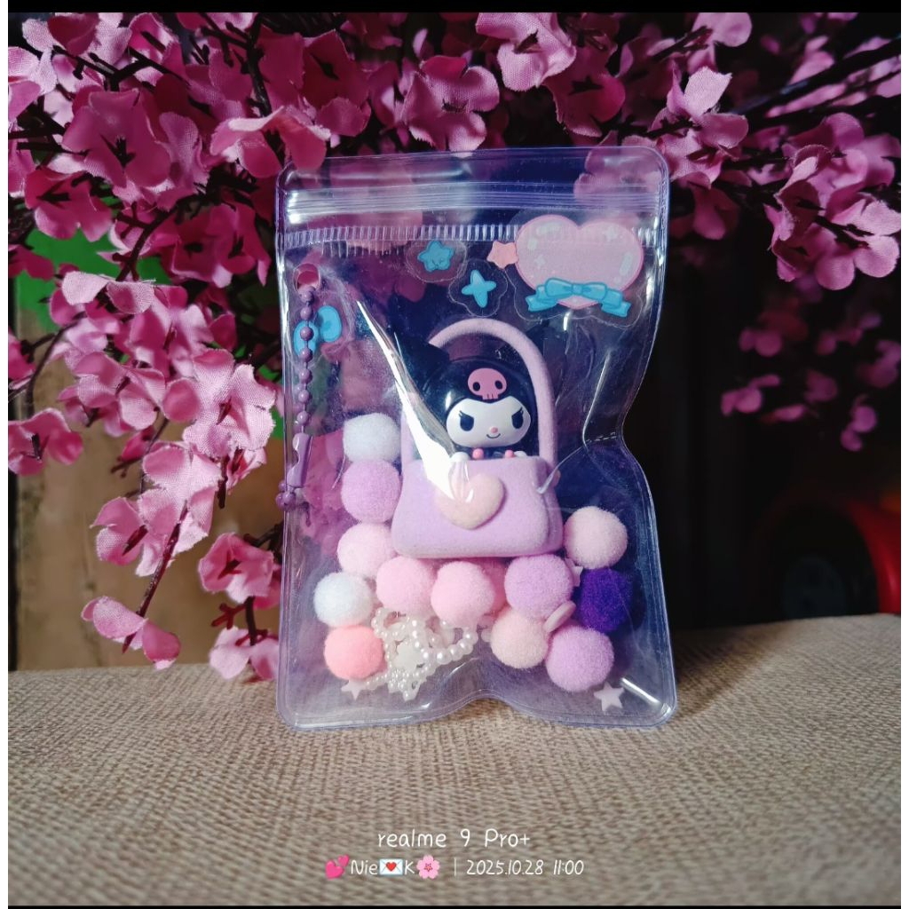 Kuromi Pouch ORI /BAG charm/Gantungan Kunci/Gantungan Tas/Gantungan Hp Premium /Aksesoris/ Keychain
