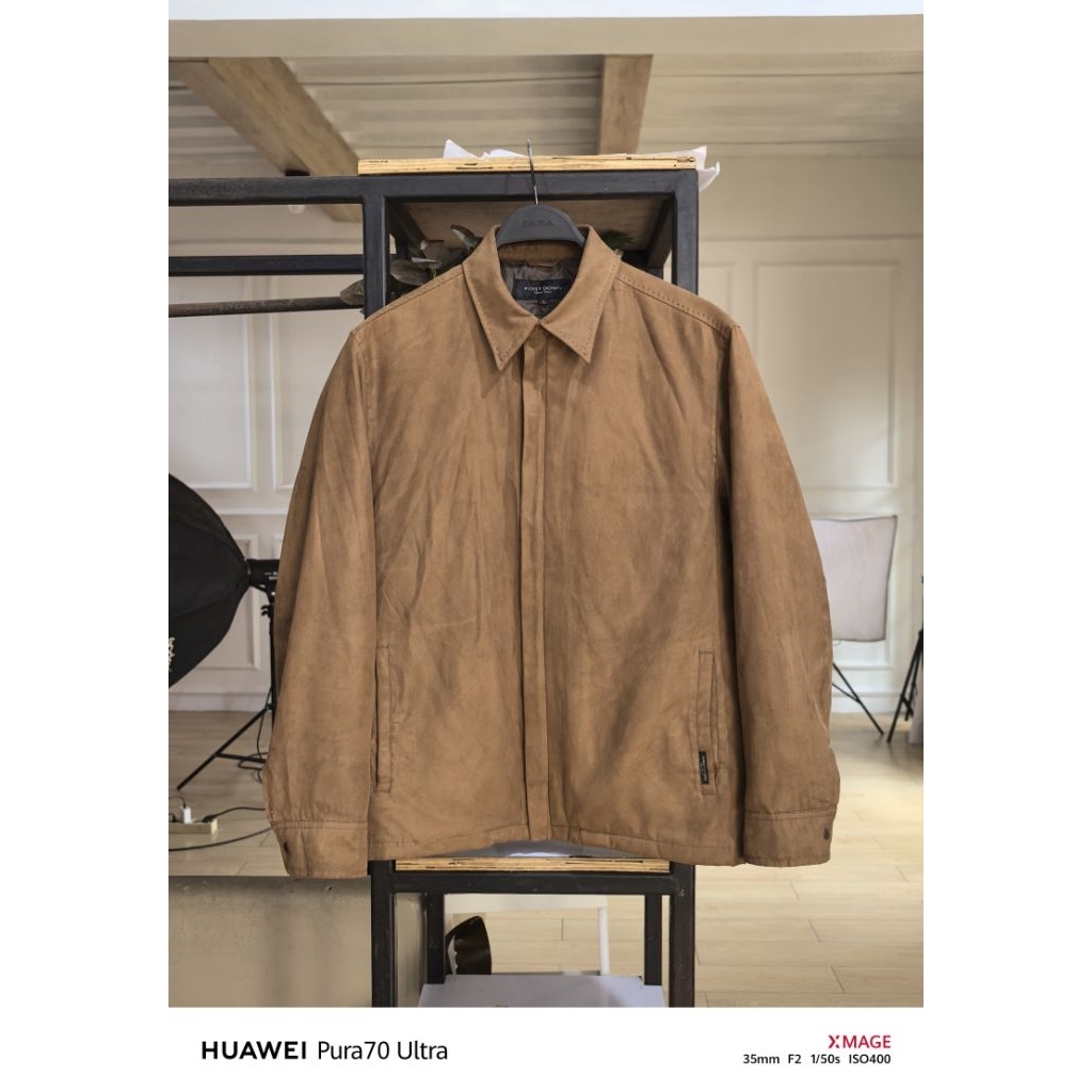 jaket Harrington faux suede