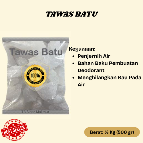 Tawas Batu 1/2 Kg / Batu Tawas 1/2 Kg / Tawas Penjernih Air / Tawas Bahan Deodorant