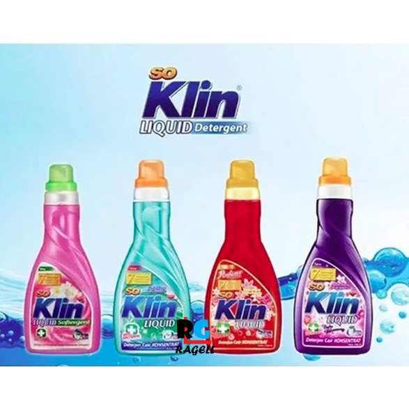 soklin deterjen cair botol 1000 ml