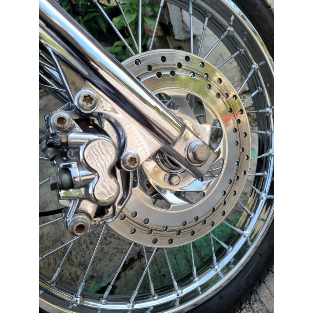 kaliper set piringan cakram rx king original chrome